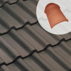 Edilians Tuiles About De Faitière Demi Ronde à Emb.