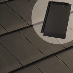 Tuiles Tuile HP 10 Huguenot Plate à Double Emboîtement Réf.205 EDILIANS - Ardoise