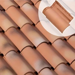 Monier Tuiles Tuile Galléane 10 Terre Cuite Grand Moule Fort Galbe - Aurore