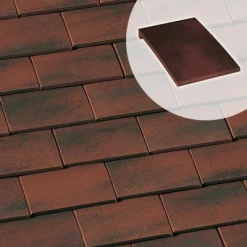 Tuiles Tuile Terre Cuite Plate De Pays - MONIER - Rouge Vieilli