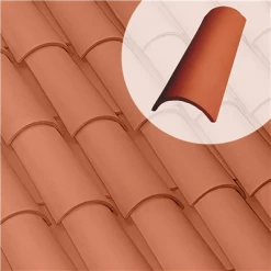 Tuiles Tuile Canal C-50.21 Celler® Tejas Borja - En Terre Cuite - Coloris Nature Rouge
