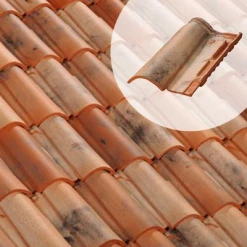 Tuiles Tuile Terre Cuite HORIZON 12 Terreal Double Canal Vieilli Castel
