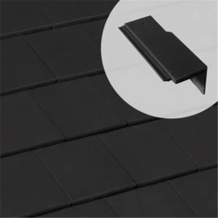 BMI Monier Tuiles Demi-tuile De Rive Universelle Droite En Béton - Innotech - Graphite - 42 X 14.5 Cm