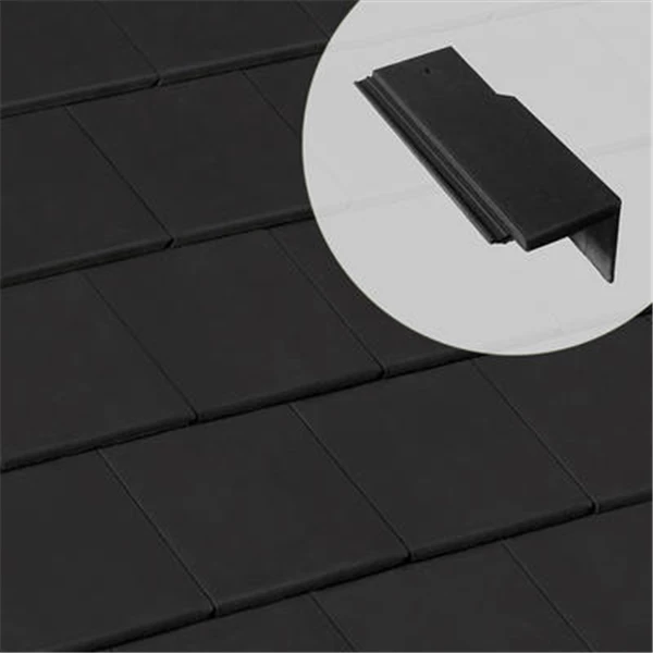 BMI Monier Tuiles Demi-tuile De Rive Universelle Droite En Béton - Innotech - Graphite - 42 X 14.5 Cm