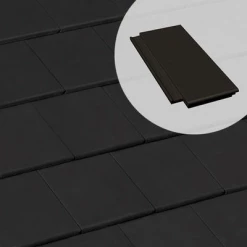 BMI Monier Tuiles Demi-tuile Béton - Innotech - Graphite - 42 X 18.5 Cm