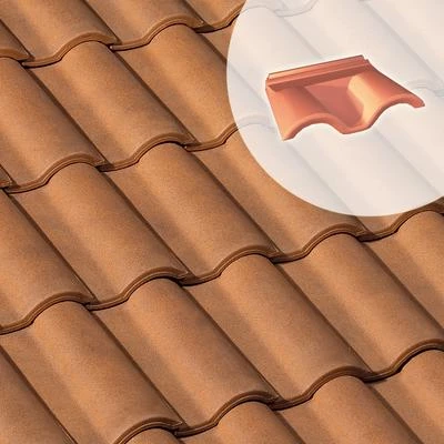 Monier Tuiles Double Tuile S/faîtière 1/2 Pureau GL015