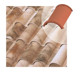 Tuiles Faîtière à Bourrelet Tejas Borja - Nature Lamalou - 445MM X 285MM