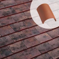 Edilians Tuiles Tuile Faîtière 1/2 Ronde à Emboîtement 711