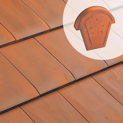 Edilians Tuiles Fronton Pour Faîtière 1/2 Rond 807
