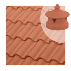 Tuiles Lanterne Universelle Tejas Borja Pour Tuile - Ø 130 Mm - Nature Rouge