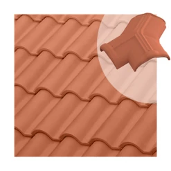 Tuiles Poinçon 3 Voies Circulaire Tejas Borja - Nature Rouge - 375MM X 230MM
