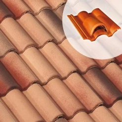 BMI Monier Tuiles Tuile Chatière Grillagée En Béton - Plein Ciel - Silvacane Littoral - 42 X 33.3 Cm