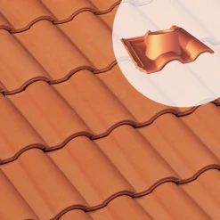 Monier Tuiles Tuile à Douille Gallo Romane Diam. 175 Mm