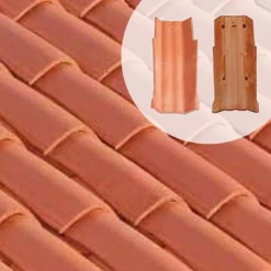 Biobric Tuiles Tuile Canal Terre Cuite Multi'fix Tegula 40 - Rouge