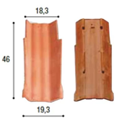 Biobric Tuiles Tuile Canal Terre Cuite Multi'fix Tegula 46 - Rouge – Image 2