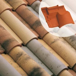 Edilians Tuiles Tuile Sous-faîtière 1/2 Pureau Oméga 10