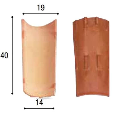 Biobric Tuiles Tuile Canal Terre Cuite Tradi'fix Tegula 40 - Rouge – Image 2