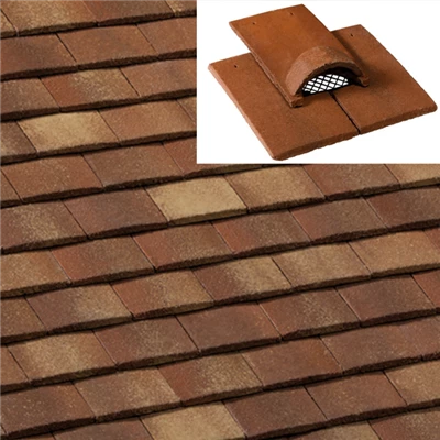 BMI Monier Tuiles Tuile Chatière 3 éléments En Béton Avec Grille PVC - Vieille France - Vieux Chêne - 27 X 16.5 X 8 Cm – Image 2